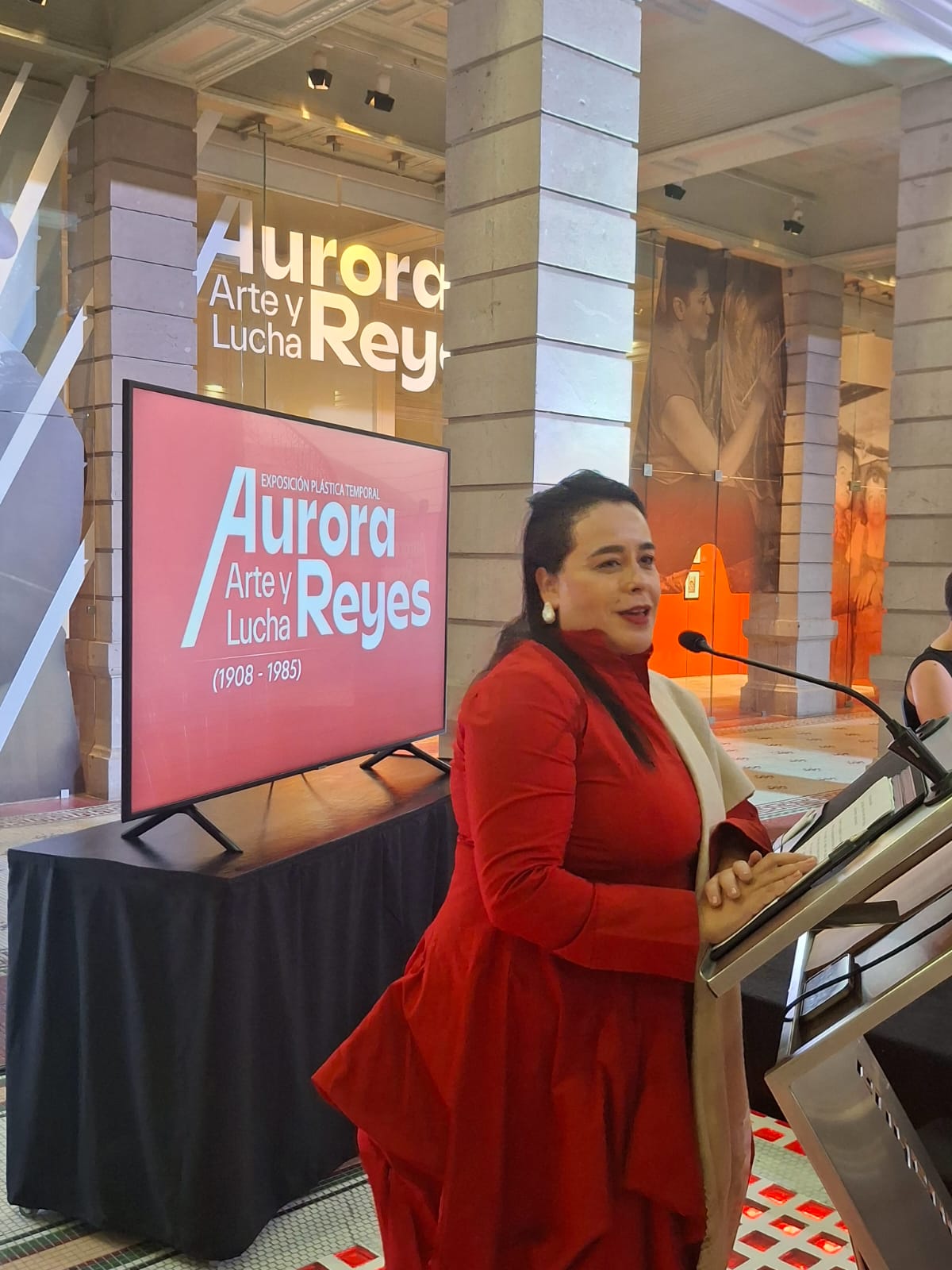 Inauguración de “Arte y Lucha”. Aurora Reyes